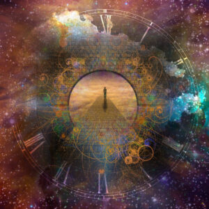 Man in creation with time element