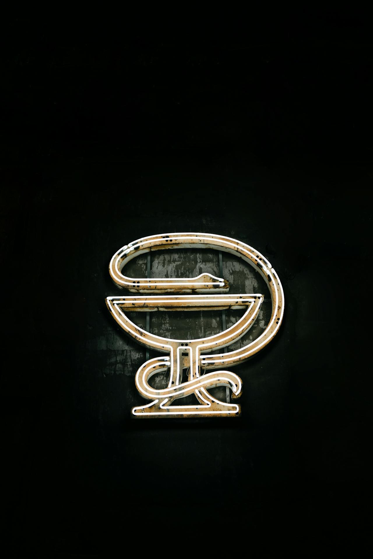 A coiled serpent symbolizing medicine and representing health and wellness.
