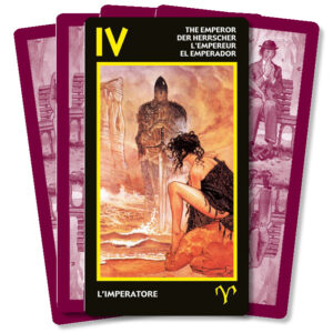 The Emperor Major Arcana card from Milo Manara's erotic Tarot deck.